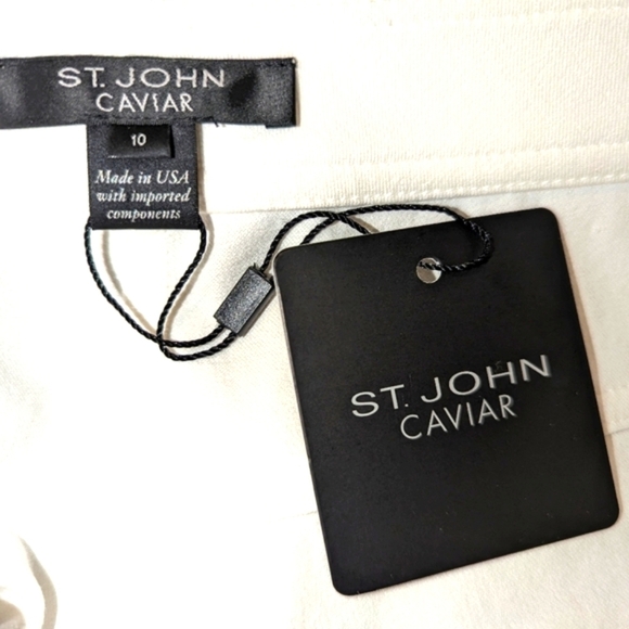 St John Cavier Marie Twill White Pants ..Size 10 - Picture 5 of 10